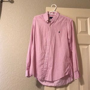 Polo Ralph Lauren pink stripe dress shirt